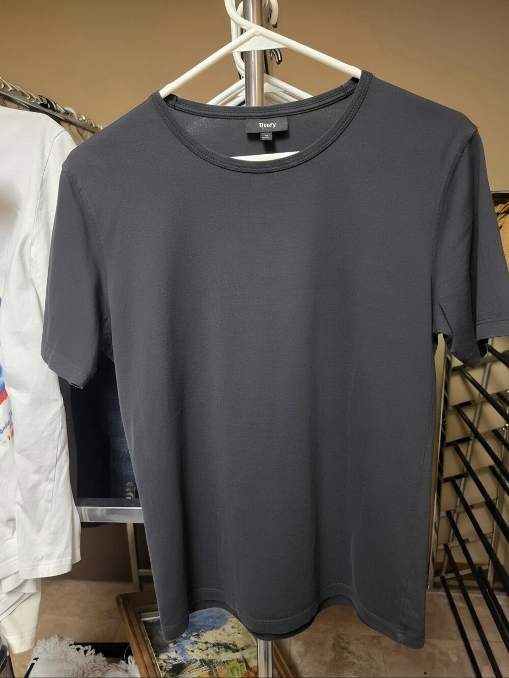 Theory Men’s Black Crew Neck Short Sleeve Tee